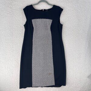 Chico's Black Sheath Dress Womens Sleeveless Zip‎ Up Stretch Size Medium